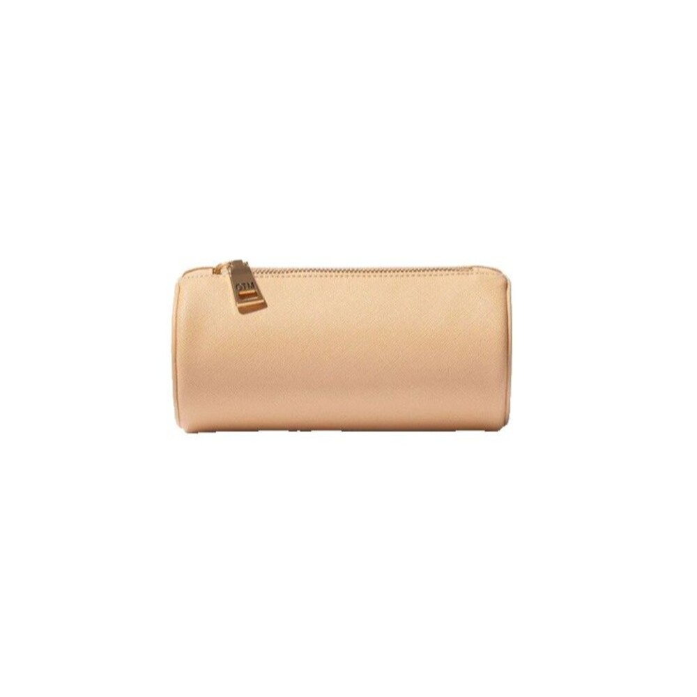 OTM Collection Saint Tropez Petite Cosmetic Bag Vegan Leather Champagne Color